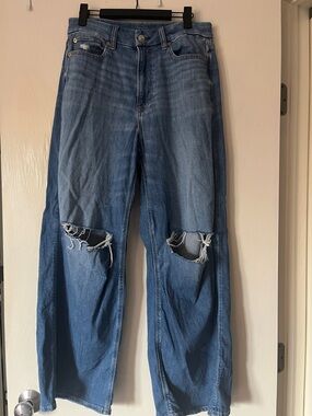American Eagle Outfitters Distressed Light Blue Boyfriend Jeans